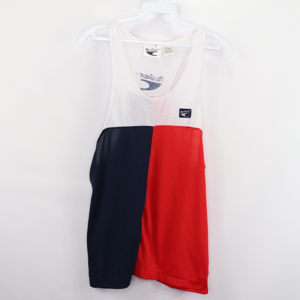 80s Macgregor Mens Small Running Singlet Shirt
